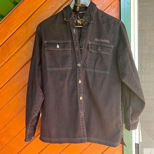 Harley Davidson military style shirt jacket